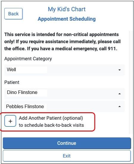 Choose Category and Multiple Patients